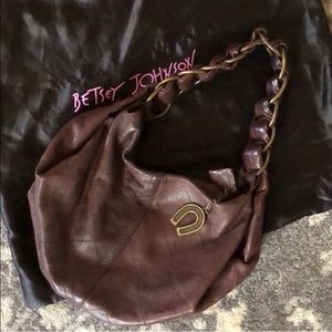 EUC Betsey Johnson Leather Hobo Purse